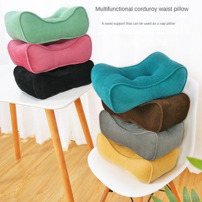 Japanese Corduroy Pp Cotton Waist Pillow Office Computer Chair Waist Cushion Pregnant Women Waist Pillow Car Pillow
