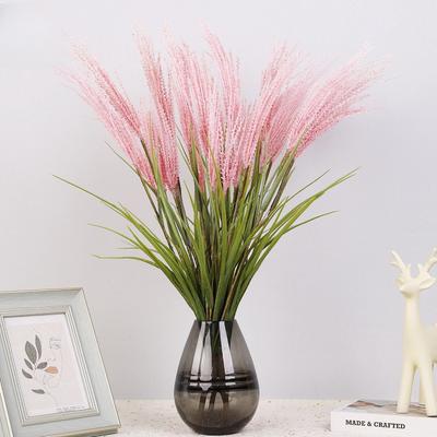 70cm Long 5-Heads Simulated Reeds Onion Grass Cortaderia Artificial Flower Entran Simulation Decoration Dog Tail Grass Home Furnishing Decoration