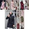 Stylish And Warm Winter Women Long Jacket With Fur Hooded Parka And Quilted Lining