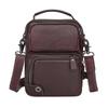Jiamida Men's Genuine Leather Multi-Pocket Messenger Bag, Fits 7.9" iPad