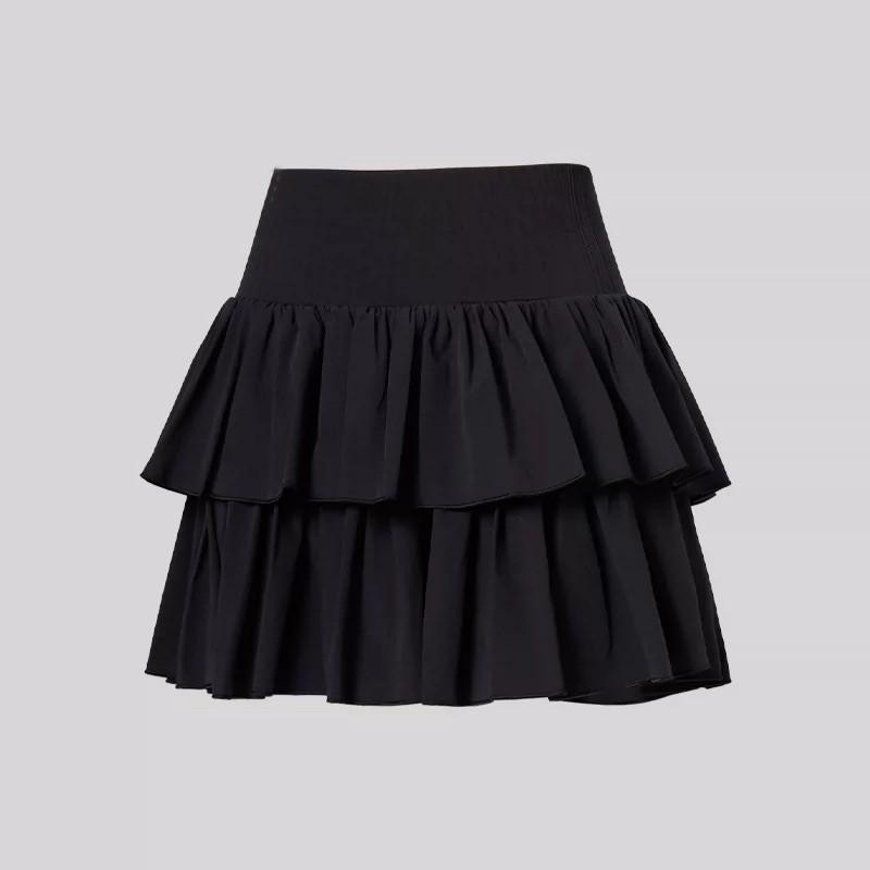 Womens A-Line Pleated Sport Skirt With Built-in Shorts Tennis Badminton Running Gym