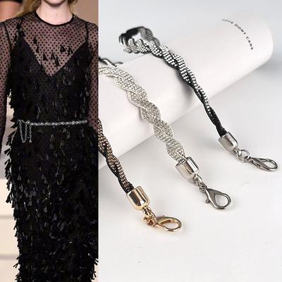 Kleiner Duftstil Diamantbesetzte Damen Taillenkette Damengürtel Modische Damenkleid Rock Dekorative Diamanten