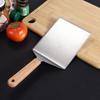 Stainless Steel Curved Shovel with Beech Handle for Pizza, Cake, Pancake, Griddle, Steak, and Cooking.