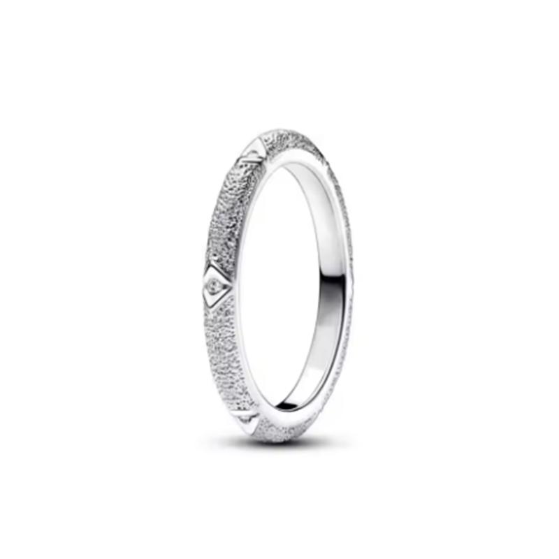 New 925 Silver Sparkling Bow Double Hearted Zircon Ring for Women DIY High Quality Wedding Jewelry Gifts
