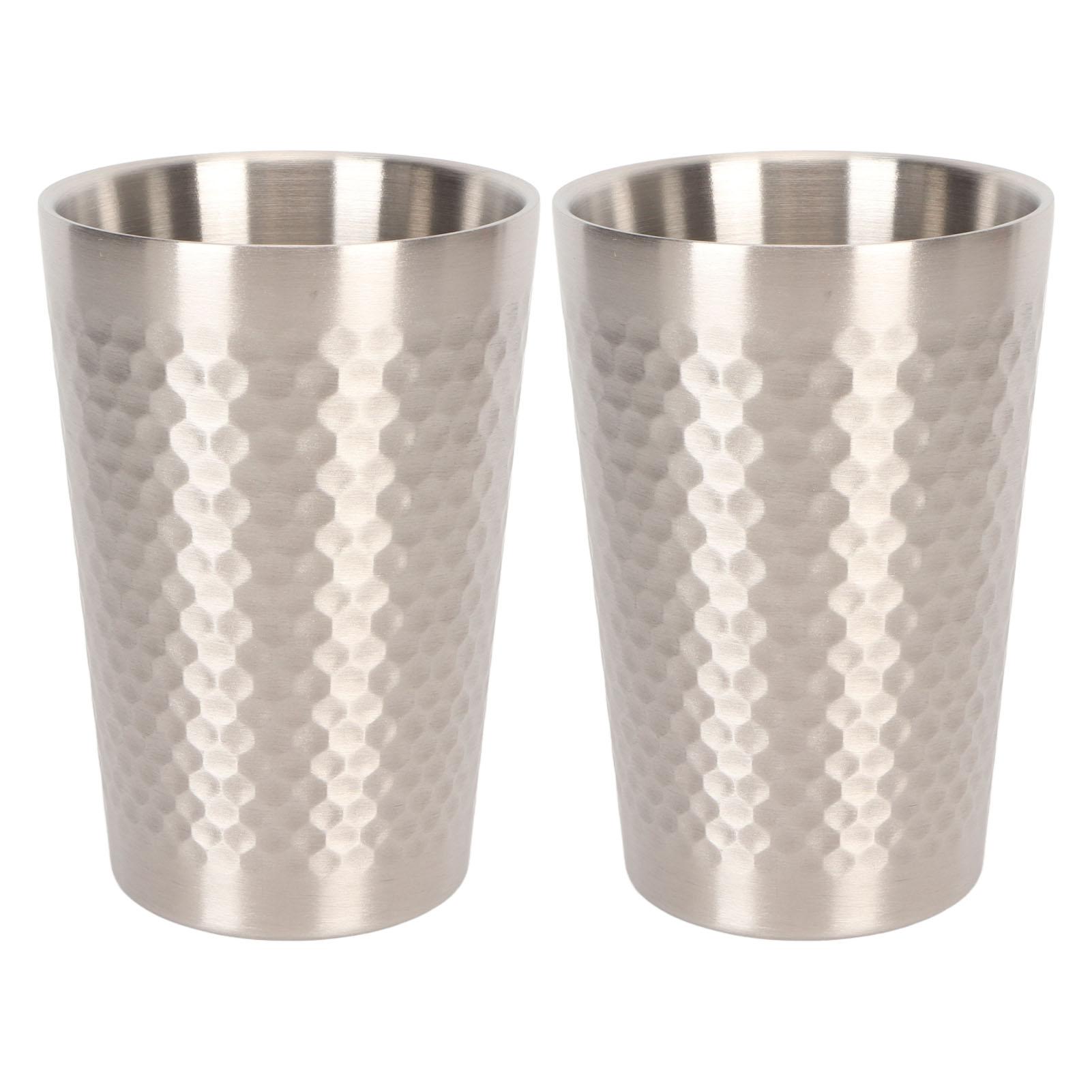 

2pcs 304 Stainless Steel Cup 350ml Durable Multipurpose Water Coffee Cup Hot Cold Drinking Cup for Camping Office