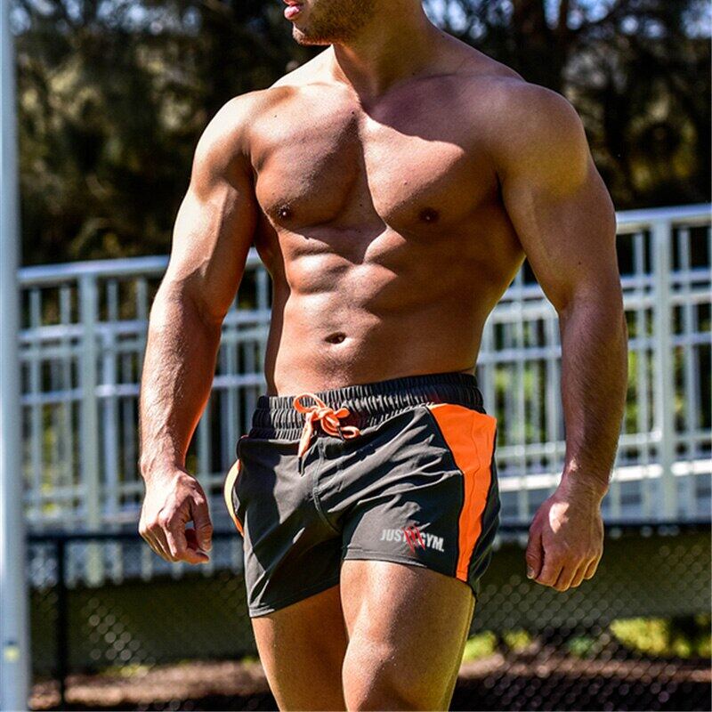 Muscleguys Strand Badeshorts Jogginghose Fitness Stiching Sport Kordelzug Shorts Sommer Unterwäsche Lässig Herren Outdoor-Bekleidung