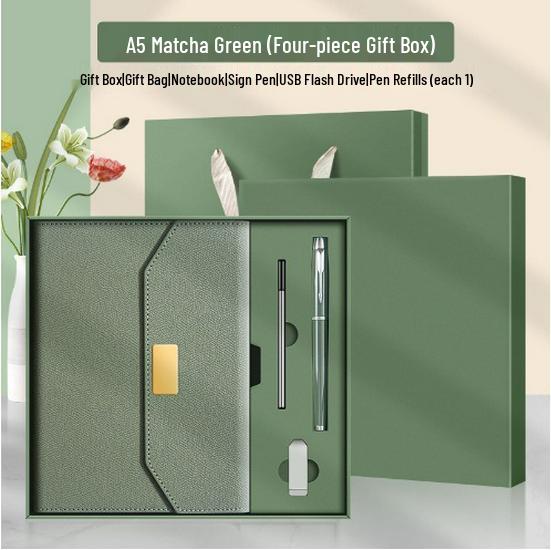 Individuell gestaltbare Firmen-Geschenkbox: Personalisierter Geschäftsnotizblock mit Logo-Druck