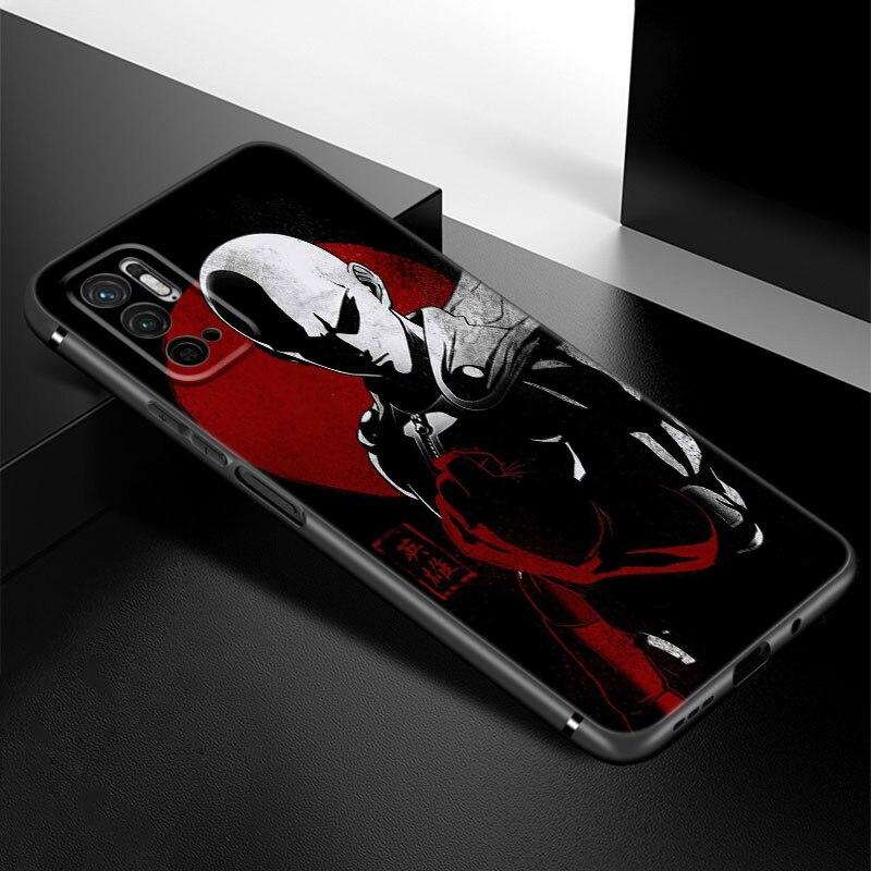 One-Punch Man Anime Phone Case For Xiaomi Redmi Note 7 8 8T 9 9S 10 10S 10T 11 11S 4G 11E 11T Pro 5G Soft TPU Black Cover