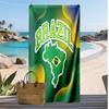 Asciugamano da Spiaggia con Stampa Calcio Brasiliano Asciugatura Rapida Super Assorbente Morbido Asciugamano da Bagno per Nuoto Spiaggia Viaggio Souvenir Regalo