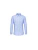Men's Long Sleeve Bamboo Fiber Formal Shirt - White & Blue, Stretchable, Plus Size Available