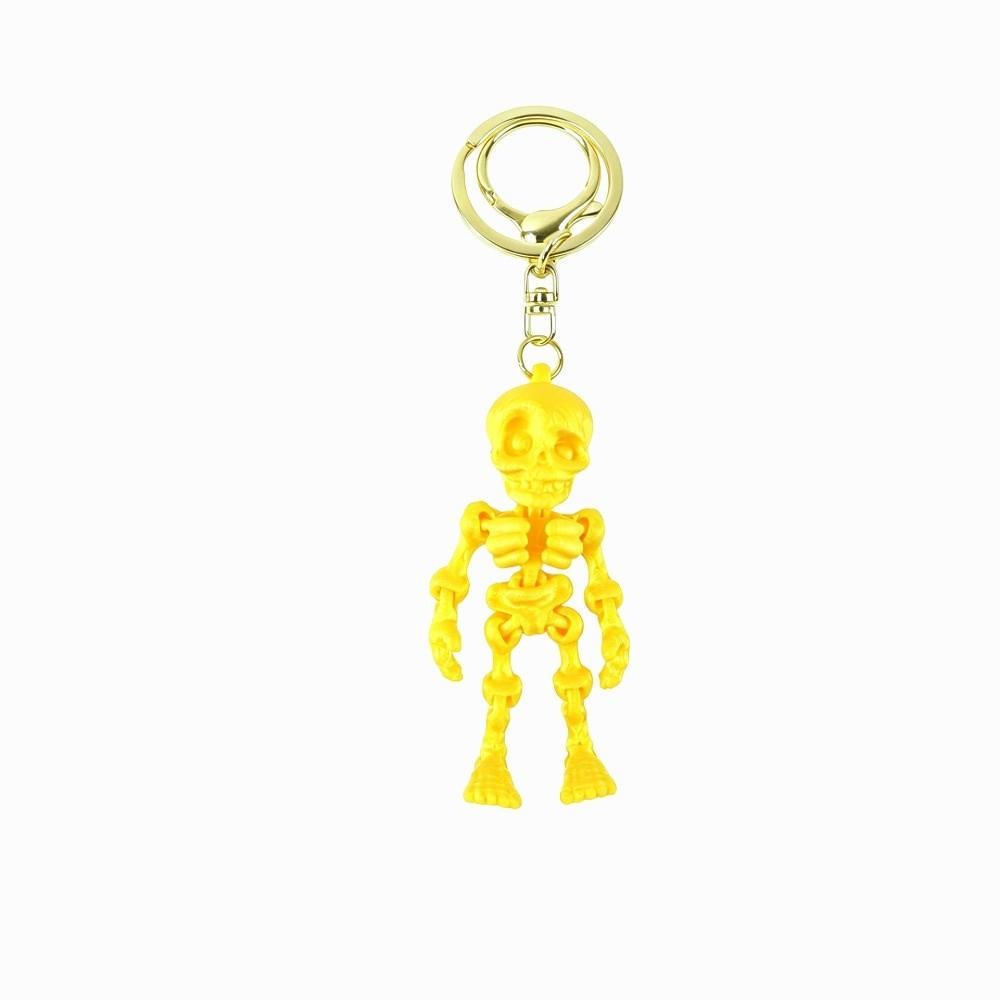 Articulated Joints Articulated Skeleton Key Ring 3D Printing Skull Bag Pendant  Car Keys