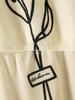 MARIA MARFA Elegant Knit Sweater and Floral Women's 2-Piece Set, Skirt, Spring/Summer Knitwear, Beige, 5S-M10-BEL