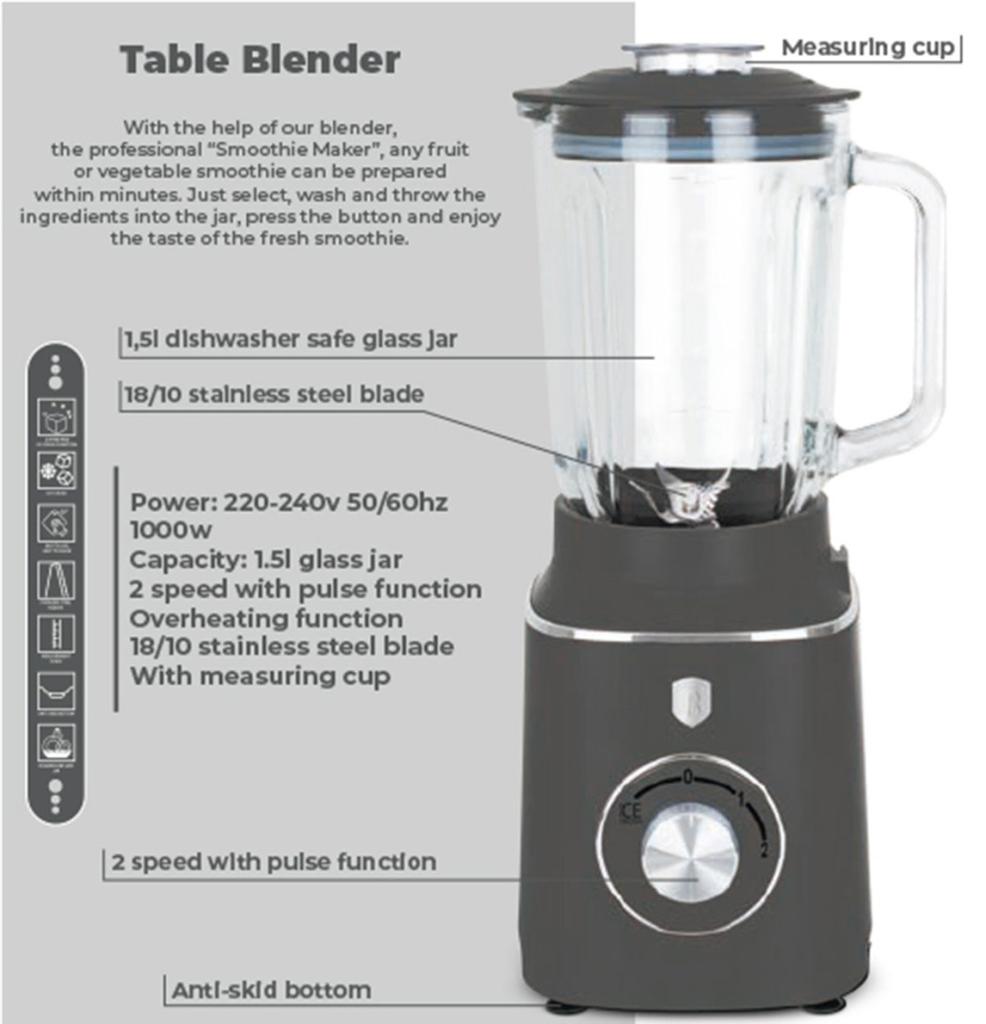 Berlinger Haus Bh-9539 Anthracite Blender Mixer