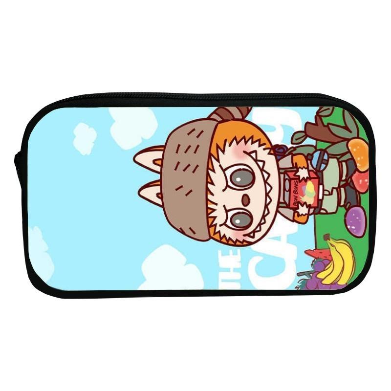 Sött tecknad kanin pennskrin för barn Hållbart polyester-pennfodral