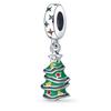 Christmas DIY Beaded Bracelet Kit with Snowman and Christmas Tree Charms for Handmade Jewelry Making