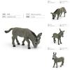 Farm Animal Pvc Model Set With Static Donkey Figures For Collectors And Decor