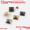 15mm Low-Profile Pyramid Bag Hardware Decorative Foot Studs