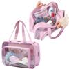 Large Capacity Toiletry Storage Pouch Transparent Clear Toiletry Case Portable Cosmetic Bag  Women