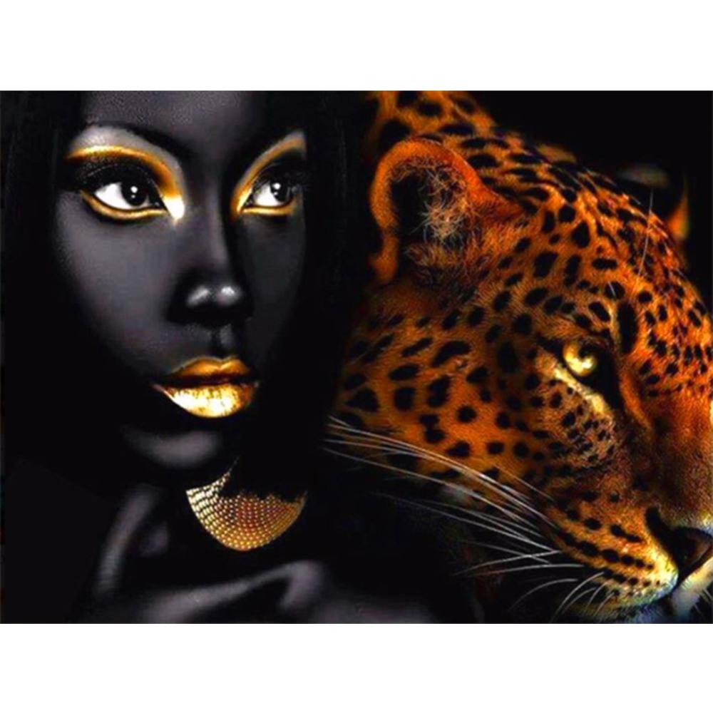 Full 5D Diamond Painting Animals and Women DIY Diamond Embroidery Diamond Mosaic Cross Stitch Kits Home Decor Gift