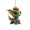 2D Drachenbaby Hängendes Ornament Drachenbaby Niedliche Weihnachtsdrachen Anhänger Schlüsselanhänger