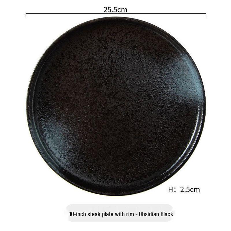 Creative Ceramic Plate for Steak, Pasta, and More - Ideal for Homes, Restaurants, and Hotels