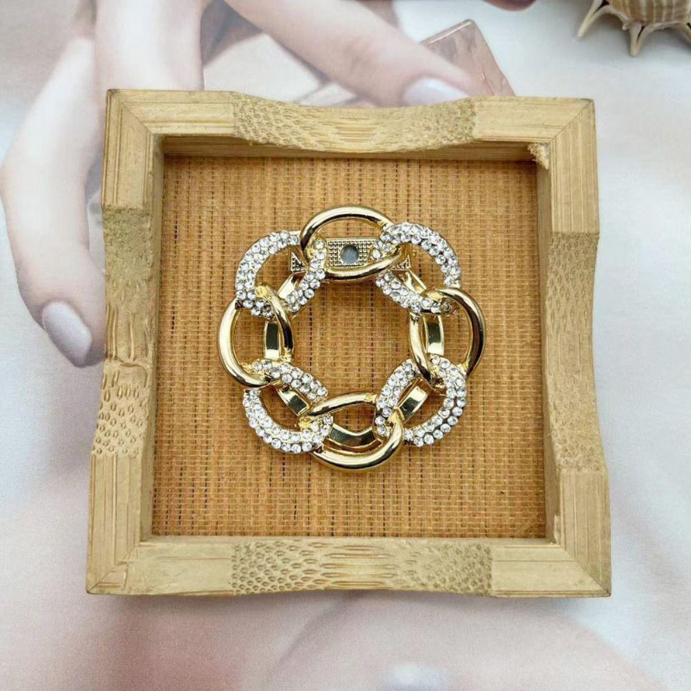 Blumen Perlen Kristall Schalclip Koreanischer Stil Brosche Trendig Party