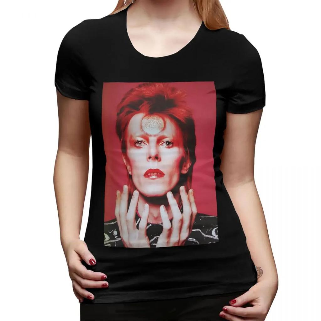Davids Bowied TShirt for Women ONeck Streetwear T Shirts Womens Tees Short Summer Clothes Tops