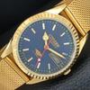 VINTAGE CITIZEN AUTOMATIC 8200 REFURBISHED JAPAN MENS BLUE DIAL WATCH A446782-1
