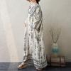Casual Dresses - Plus Size Women Floral Vintage Long Dress Loose Oversize Maxi Casual Basic Long Sleeve Spring Printing Dress