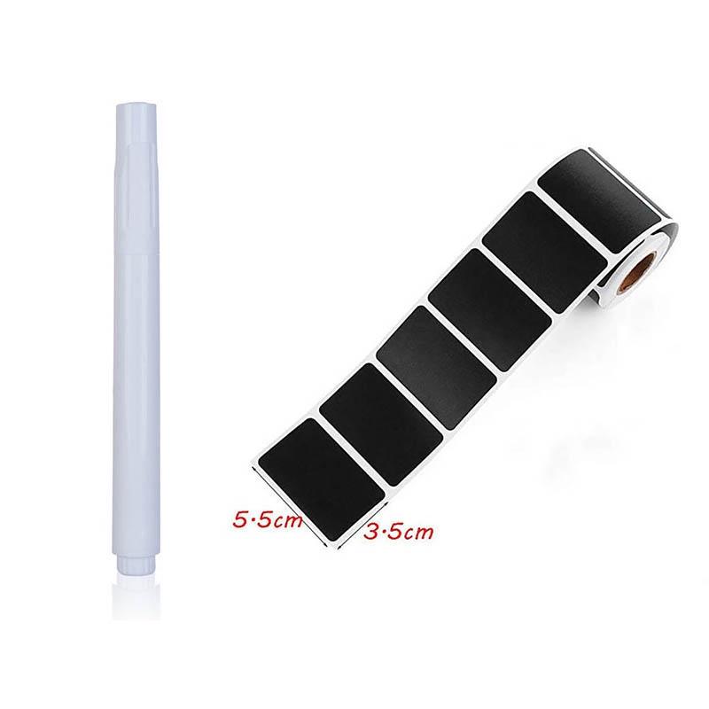 120pcs/roll Jars Labels Erasable Chalkboard Label Waterproof Sticker Craft Kitchen Blackboard Sticker Tag Marker Without Pen