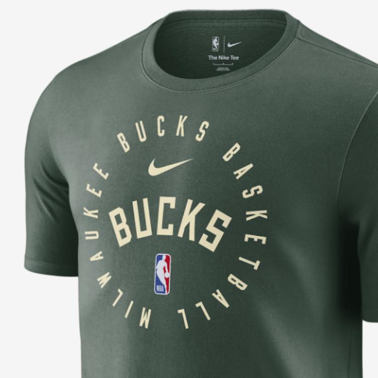 Nike Milwaukee Bucks Dri-Fit NBA FW24 Fashion Casual Basketball Short Sleeve T-Shirt Men T-Shirts Cypress-Green HF1427-323