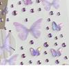 Self-adhesive Rhinestone Face Stickers Resin Butterfly Decals Butterfly Face Stickers  Children's