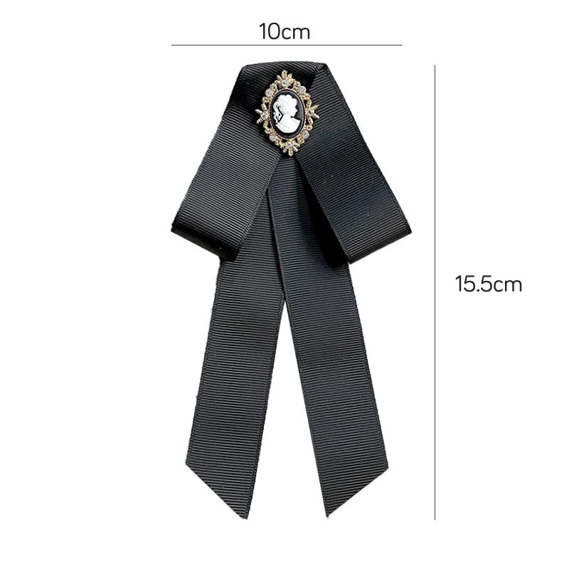 Women New Ribbon Bow Tie Beauty Head Bow Brooch Blouse Collar Pin Brooch Bowknot Shirt Bow Tie Corsage Pin Accessories
