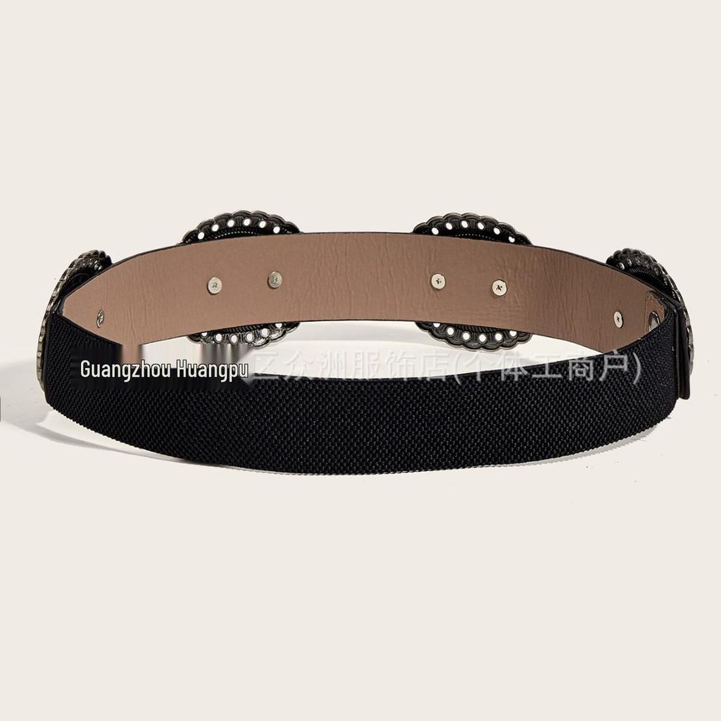 Böhmischer Western Cowgirl Damen Vintage Geschnitzter Leder Breiter Taillengürtel