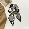 Fashion Headbands Hair Ribbons Scarf For Women Skinny Hairband Neck Scarves Black CLE