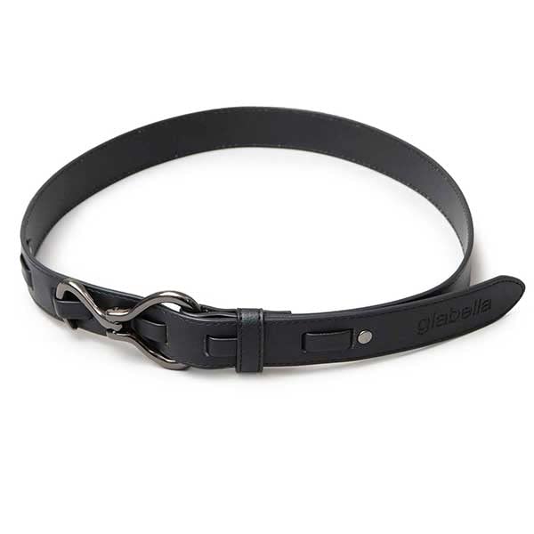 Grabella Black Nickel Hook Buckle Faux Leather Belt Men's GL-012 (One Piece)