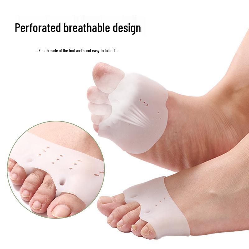 Silikon-Zehentrenner mit zwei Löchern mit Stoßdämpfung und Massage-Zehenkorrektor