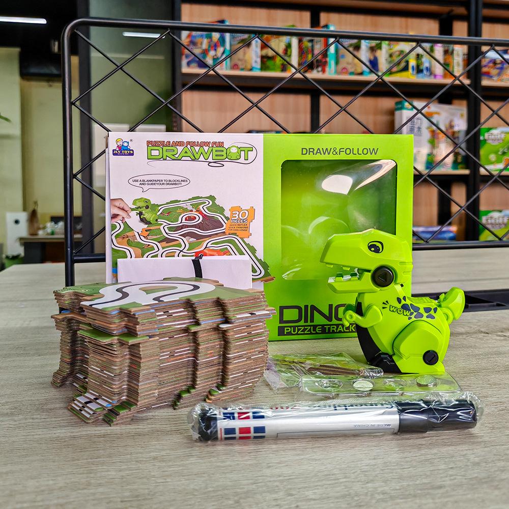 Magic Track Dinosaur Toy for Kids 6-12, Line Following Sensor Fun Interactive STEM Gift