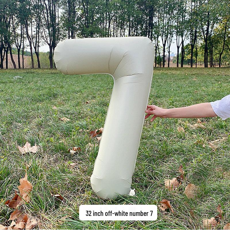 Large Milk White Number Balloons (32/40 inch) – Ideal for Kids' Birthday Parties and Outdoor Photo Props
