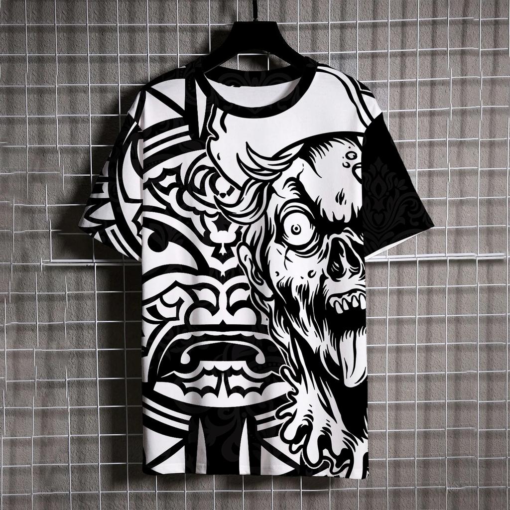 Hell Style Fugees Demon 3D Print T-Shirts Streetwear Men Fashion Oversized O-Neck Short Sleeved T Shirt Tees Tops Clothing