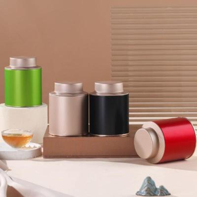 Small Tea Tin Mini Travel Household Sealed Jar Empty Storage Can for Green Black Tea