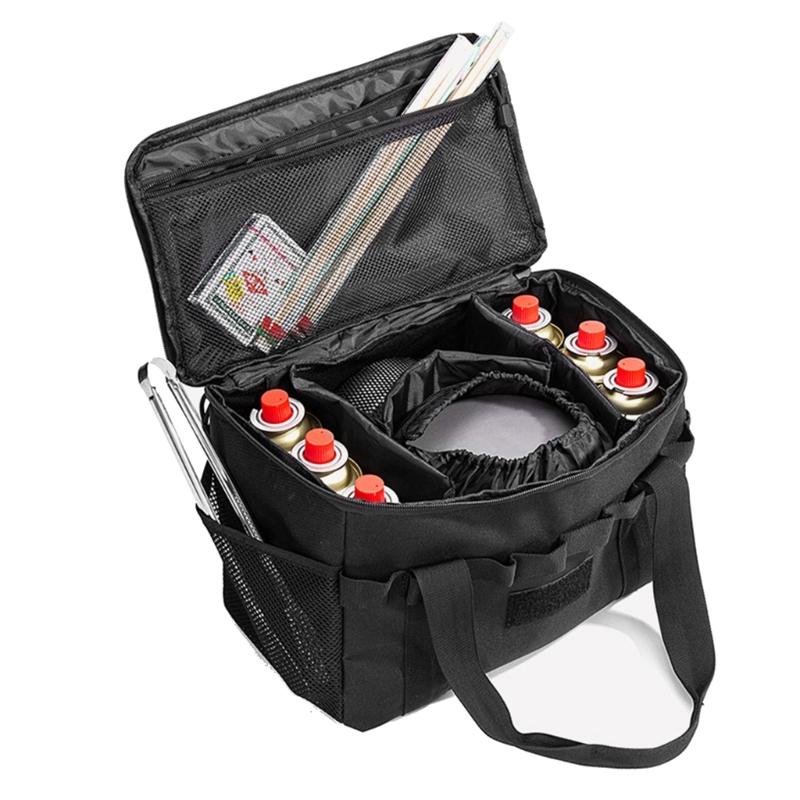 Outdoor Tableware Storage Bag Waterproofs Hiking Backpack Multiple Pockets Camping Equipment Bag Picnic Organizers