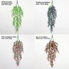 Faux Eucalyptus Cane Green Plants Wall Decor For Indoor Outdoor Event Decoration