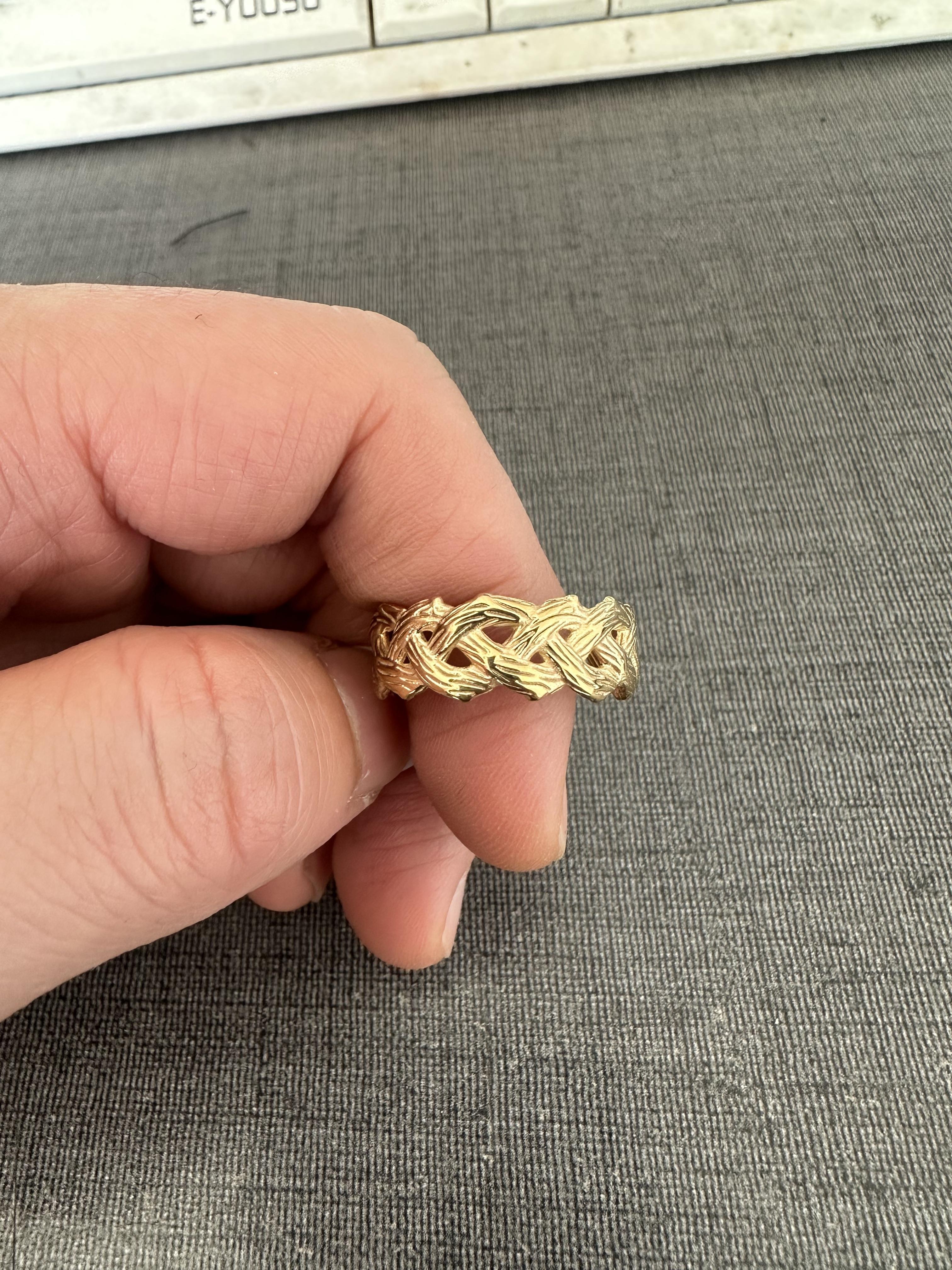 

Knot Ring 316L Stainless Steel Jewelry Punk Unisex Ring Size 7-13 13 золотистий