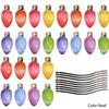1 Set Christmas Car Body Decoration Reflective Bulb Light Shaped Magnets Stickers Magnetic Wires Ornaments for Home Auto Decor