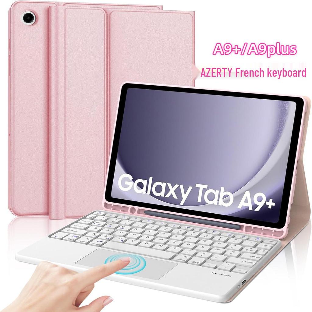 Samsung Tablet A9+ 11" with Bluetooth Touch Keyboard Case, AZERTY French Layout