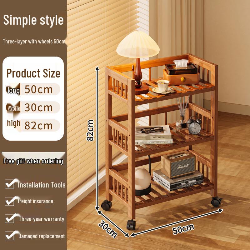 Mobile Multi-Layer Snack Storage Trolley for Kitchen