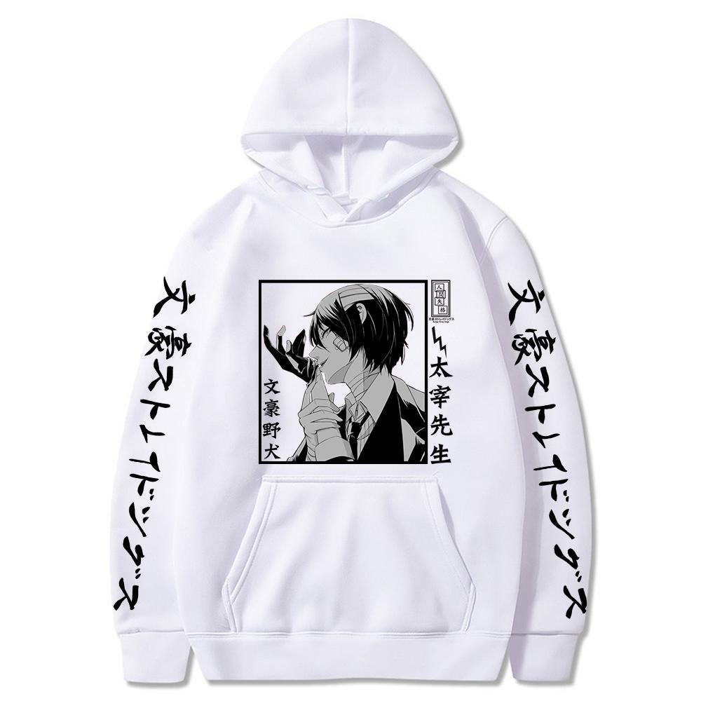 Japan Anime Bungo Stray Dogs Dazai Osamu Hoodies Men Women Harajuku Unisex Pullover Clothes Boy Girl Women's Spring Sweatshirt