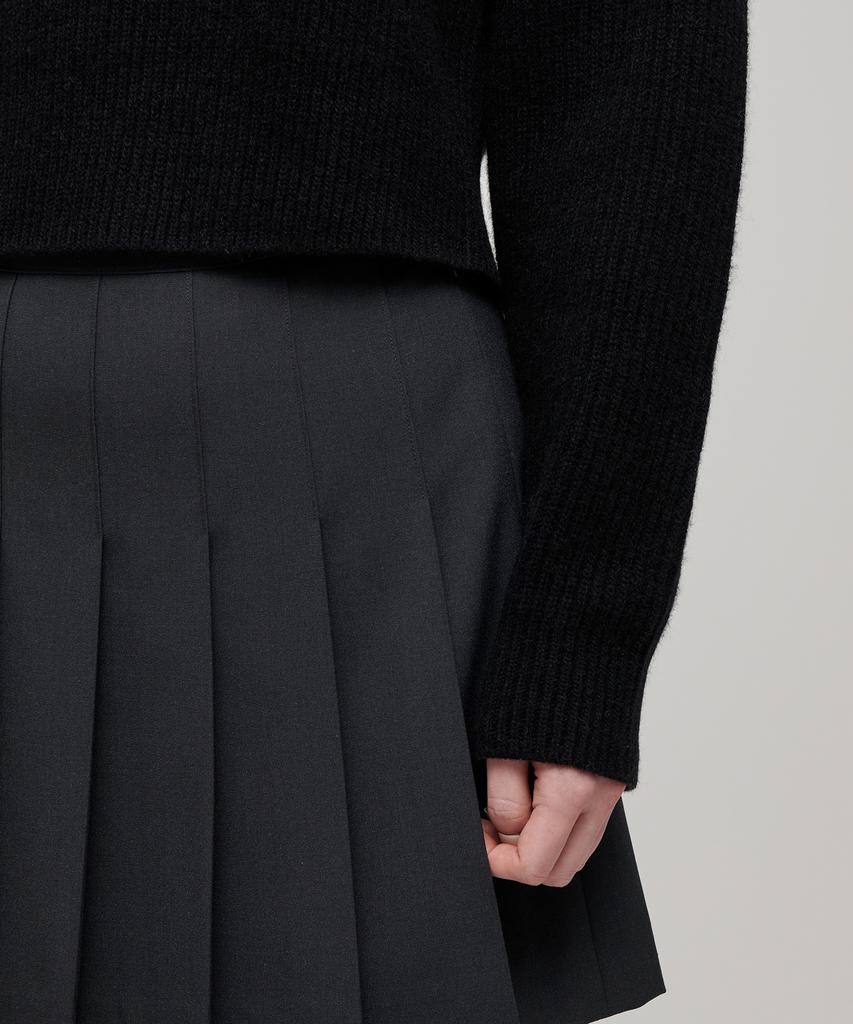 MUSINSA STANDARD WOMAN Women'S Lambswool Ribbed Knit Half Zip [Black]