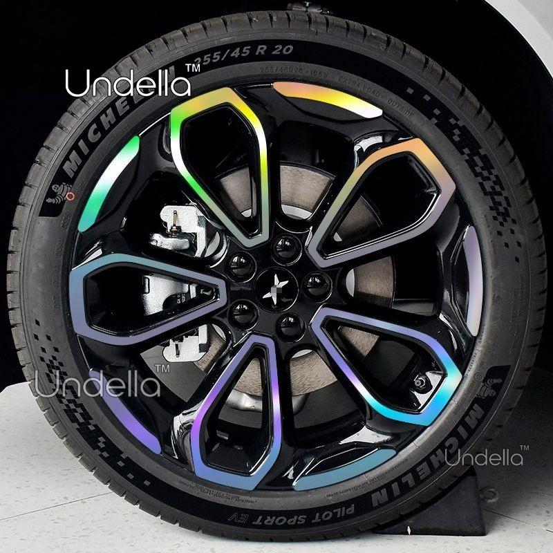 For XPENG G6 2026 2025 2027 Xiaopeng G6 Wheel Hub Sticker Modification Colorful Anti-scratch Reflective Decorate Car Accessories